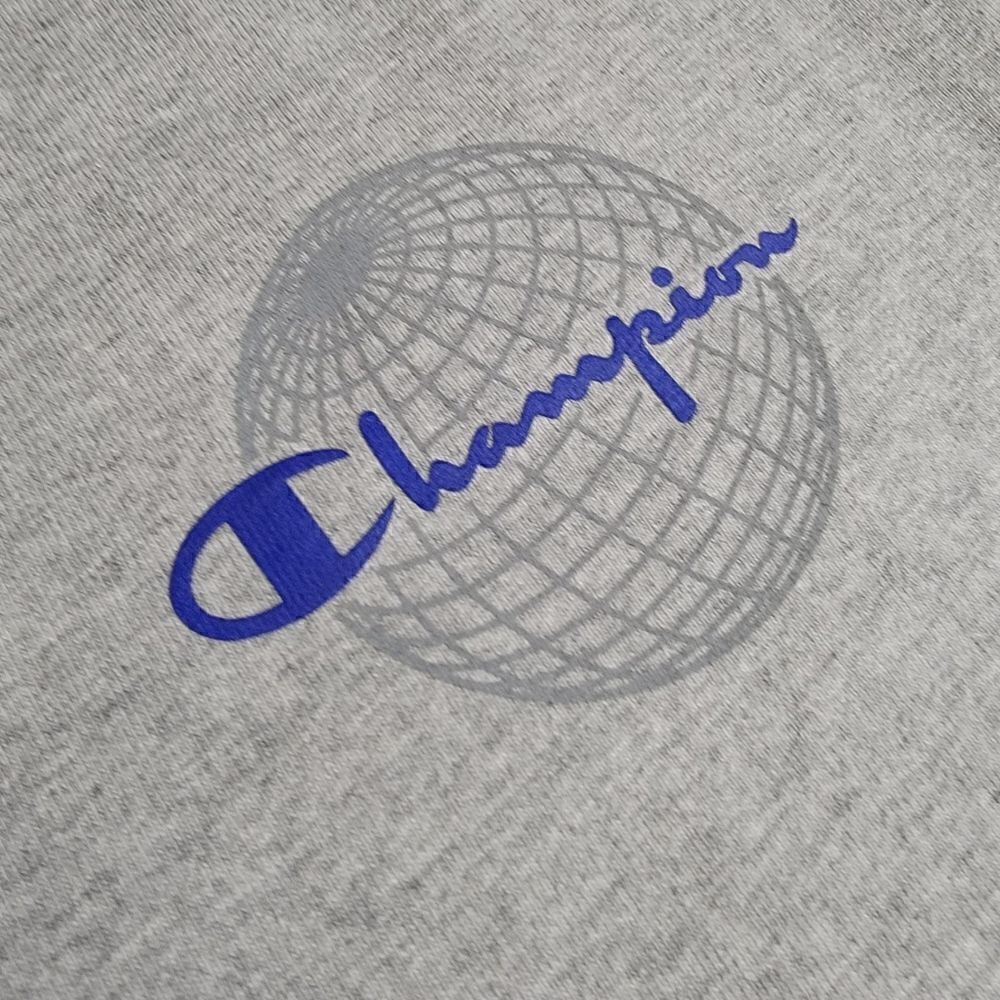 Champion International Unity Classic Heritage Tee Reverse Weave Gray White Blue - Picture 7 of 9